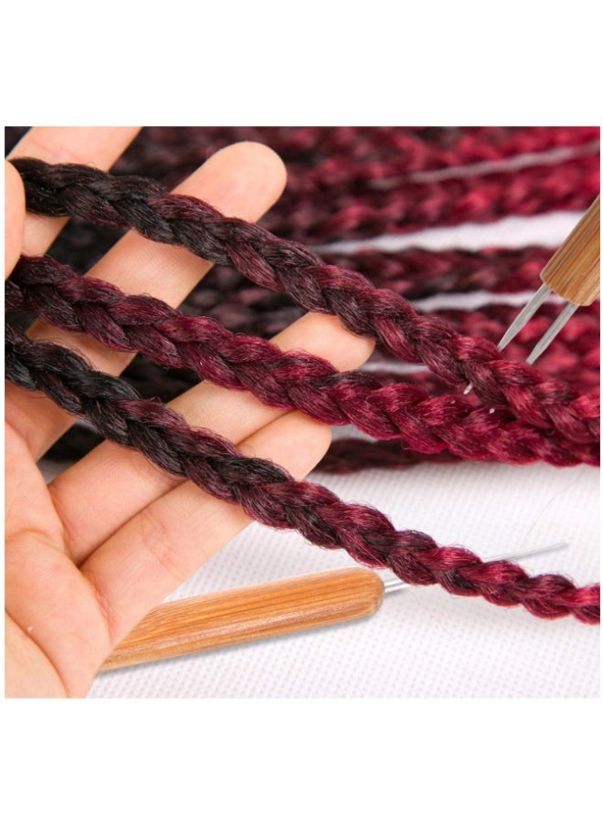 يا كومز 8 جهاز كمبيوتر شخصي Dreadlock Crochet Hook Tool ، Yakumuz Braid Hair Dreadlocks Needle Weaving Crochet - Image 5